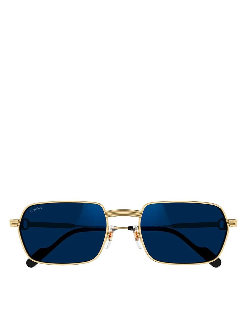 Premiere De Cartier 24 Carat Gold Plated Photochromatic Rectangular Sunglasses, 56mm 商品