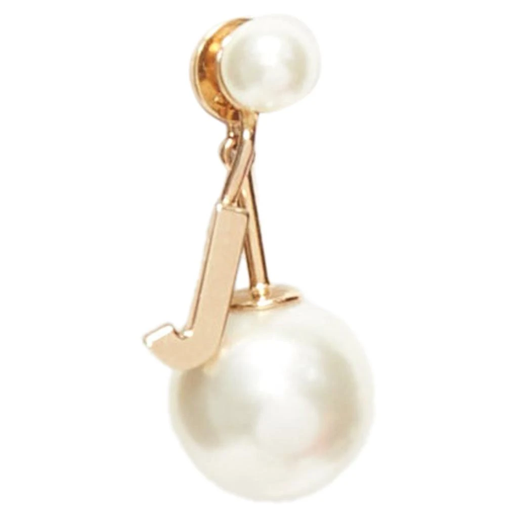 商品[二手商品] Dior|Christian  Tribale Gold J Letter Faux Pearl Dangling Pin Earring,价格¥2627,第4张图片详细描述