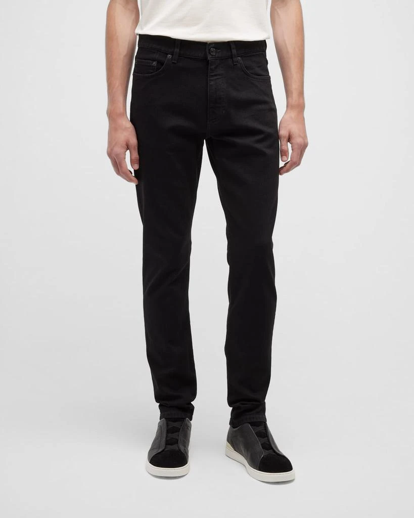 商品Zegna|Men's 5-Pocket Black Wash Denim Jeans,价格¥5793,第1张图片