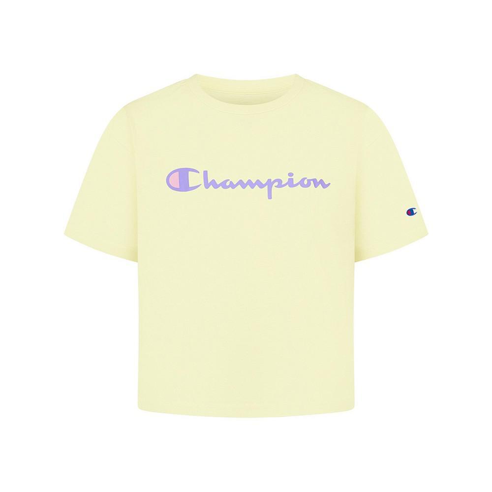 商品CHAMPION|Big Girls Boxy Original Script Short Sleeve T-shirt,价格¥105,第1张图片