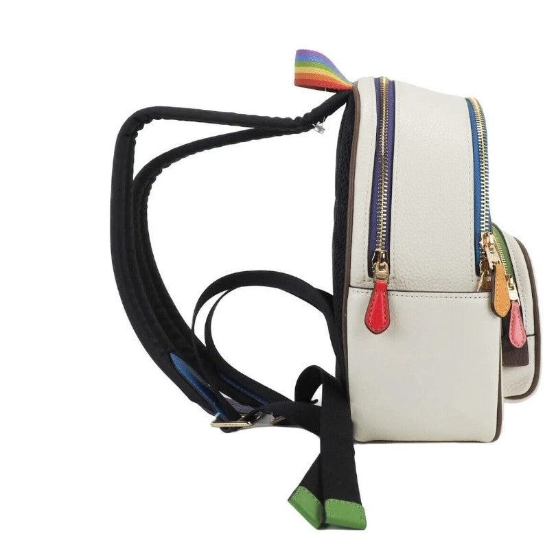 商品Coach|COACH (CA624) Mini Court Signature Rainbow Logo Chalk Multi Shoulder Backpack,价格¥2832,第3张图片详细描述