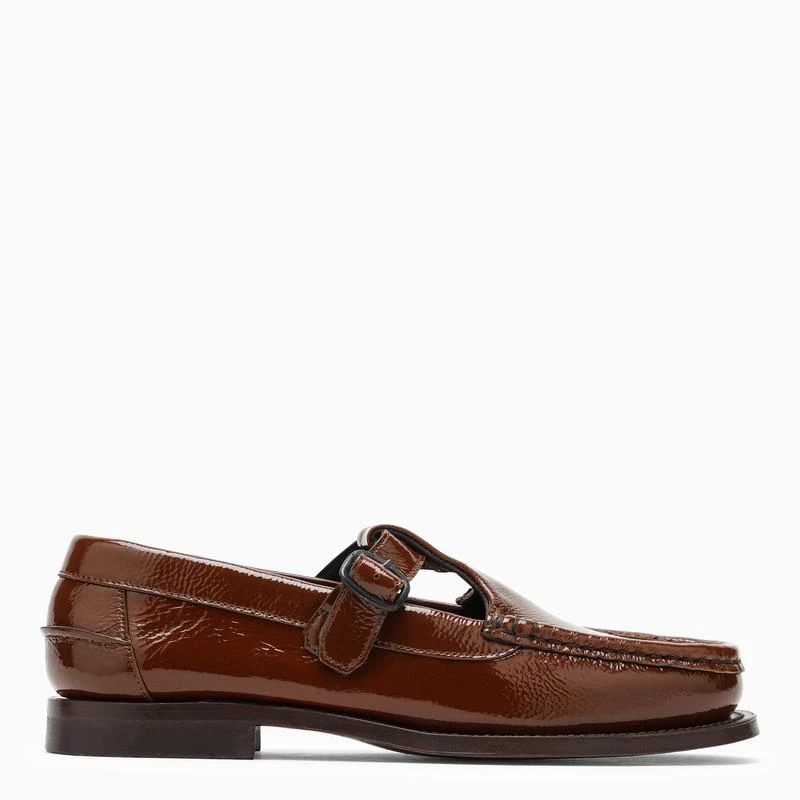 商品Hereu|Brown loafer in shiny leather,价格¥1503,第1张图片