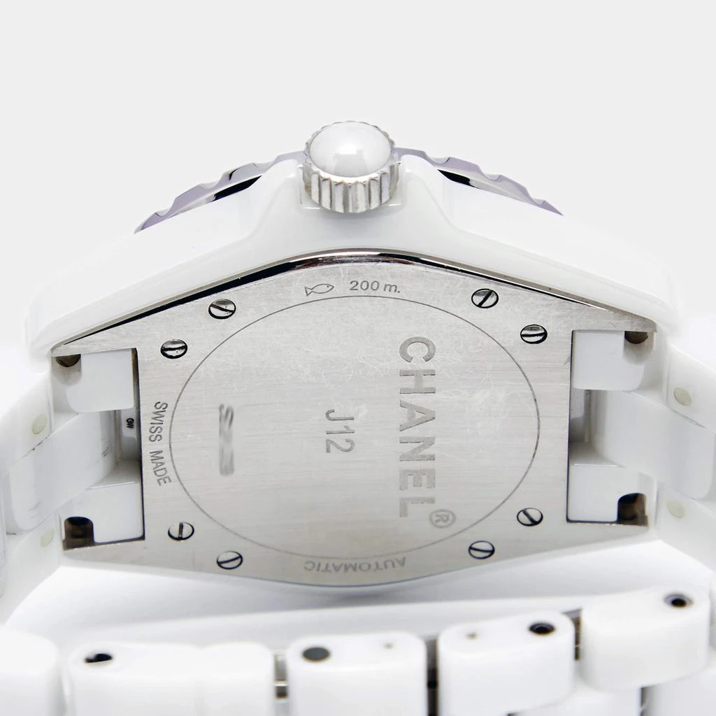 商品[二手商品] Chanel|Chanel White Diamond Ceramic Stainless Steel J12 H1759 Women's Wristwatch 38 mm,价格¥34295,第4张图片详细描述
