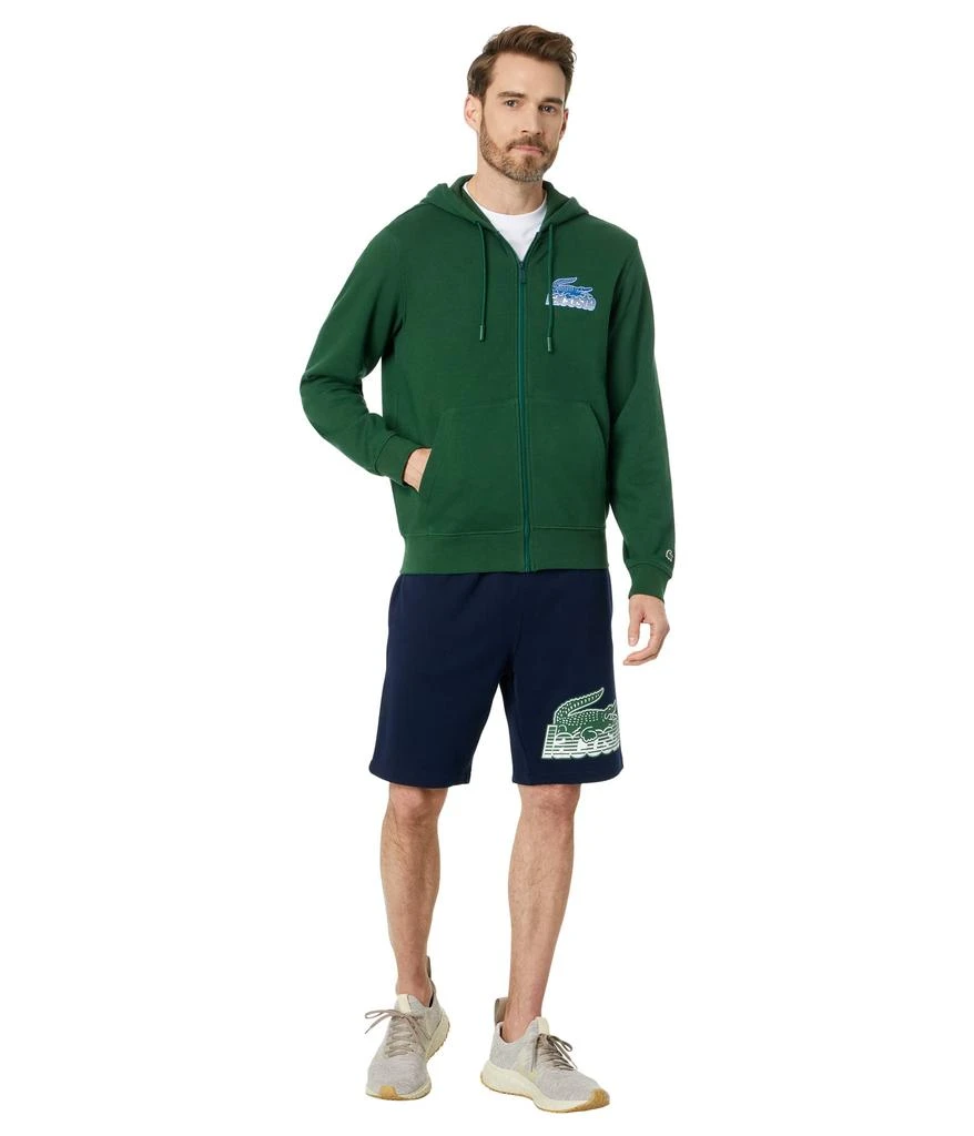 商品Lacoste|Long Sleeve Classic Fit Full Zip Graphic Hoodie,价格¥669,第4张图片详细描述