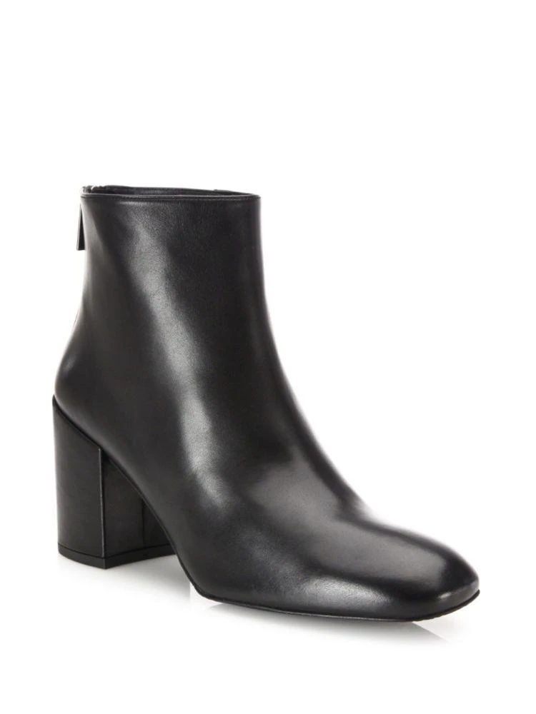 商品Stuart Weitzman|Bacari Leather Block Heel Booties,价格¥1180,第1张图片