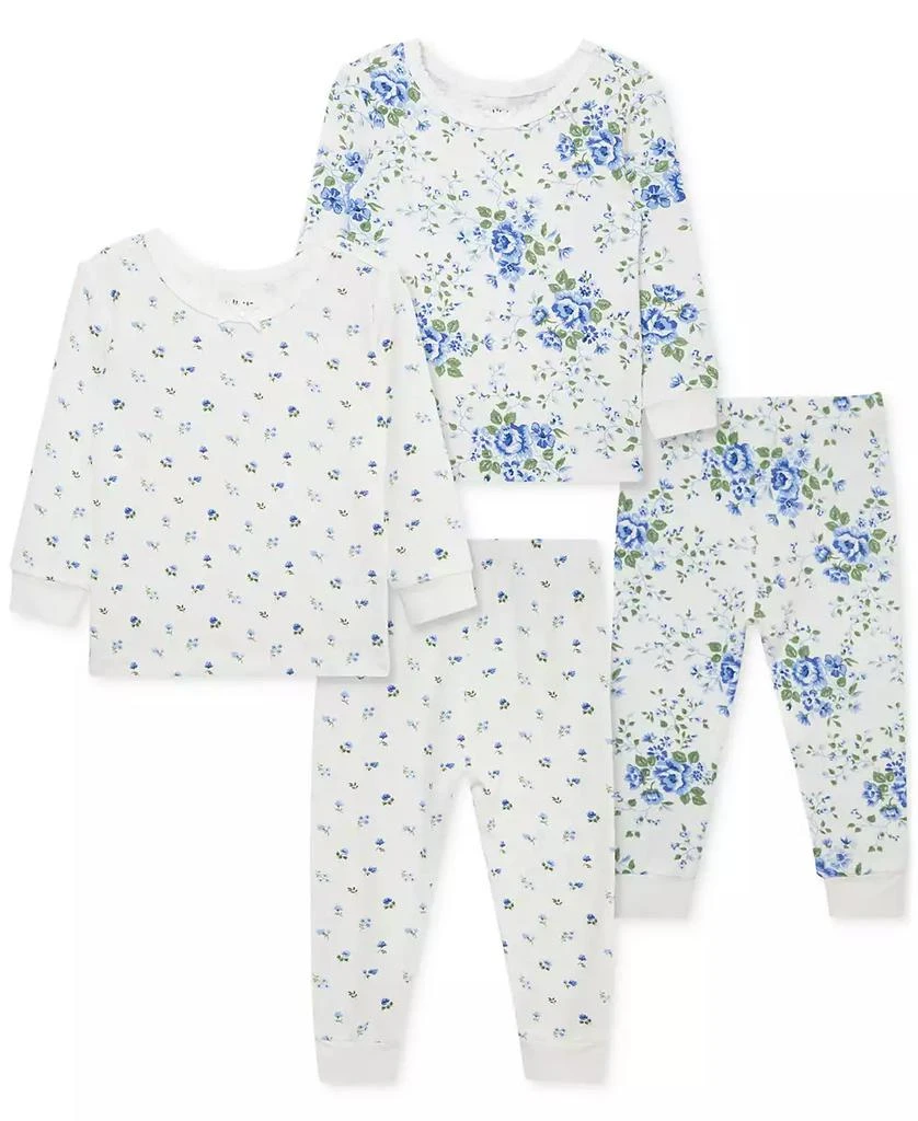 商品Little Me|Baby Girls Toile Pajamas, 4 Piece Set,价格¥324,第1张图片
