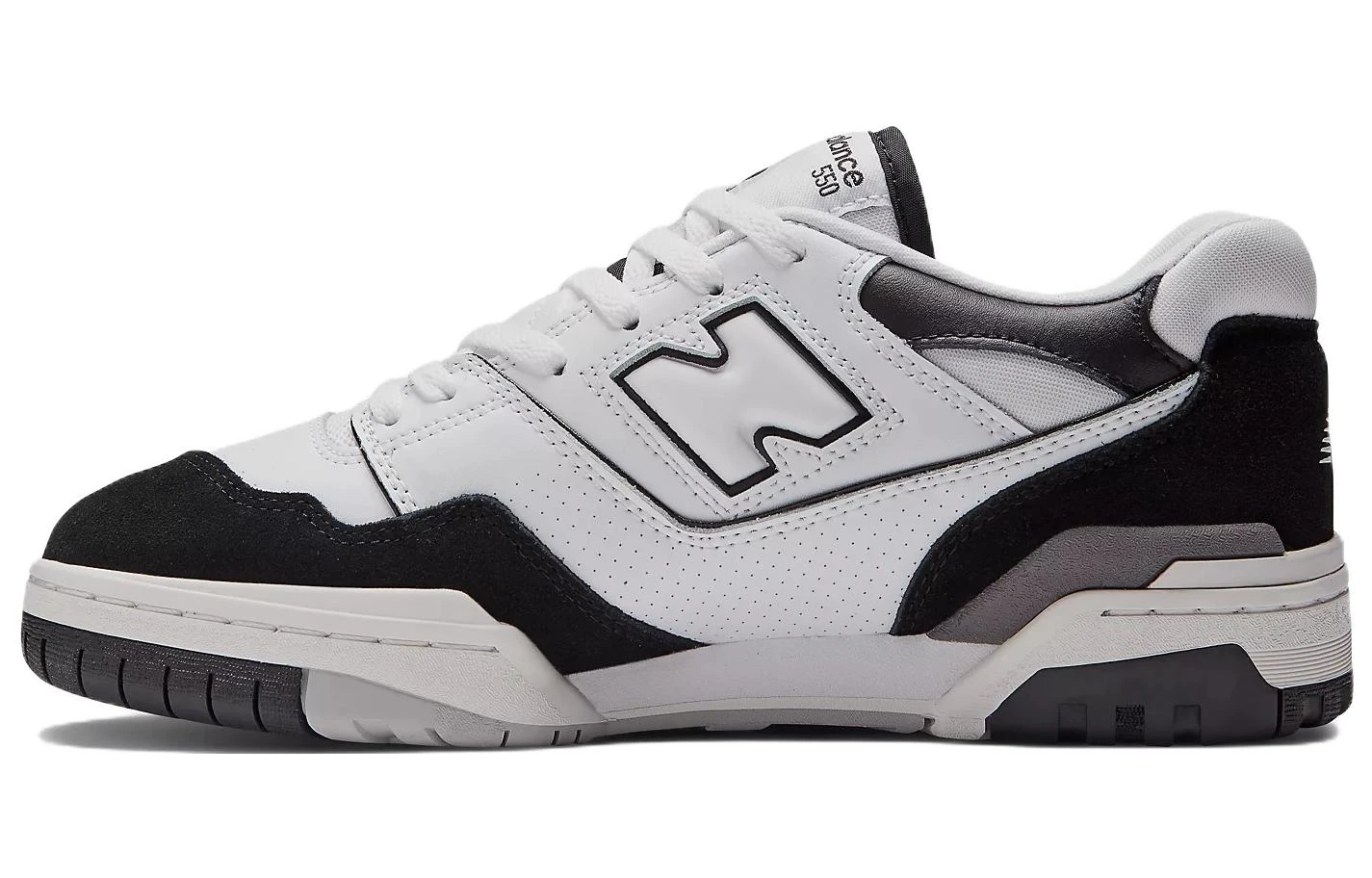 商品[国内直发] New Balance|NB 550 低帮 复古篮球鞋 男女同款 白黑色,价格¥1197,第1张图片