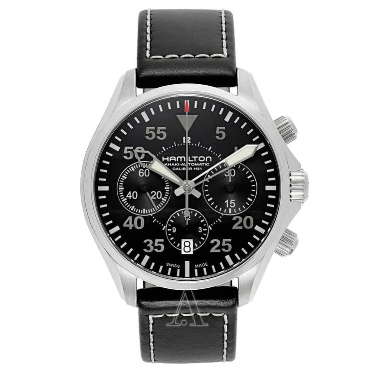 商品Hamilton|Khaki Aviation Pilot Auto Chrono 男士手表,价格¥8372,第1张图片