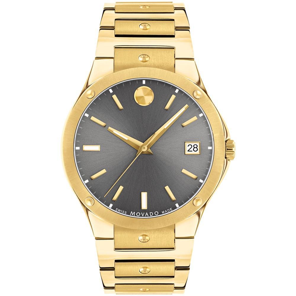 商品Movado|Men's Se Swiss Quartz Yellow Physical Vapor Deposition Bracelet Watch 41mm,价格¥9698,第1张图片