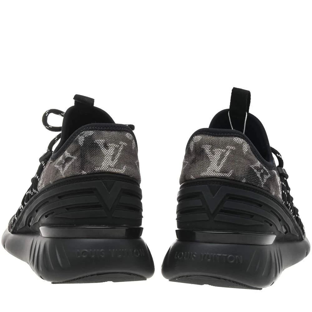 商品[二手商品] Louis Vuitton|Louis Vuitton Black Monogram Tie Dye Denim Fastlane Sneakers Size 40,价格¥3123,第5张图片详细描述