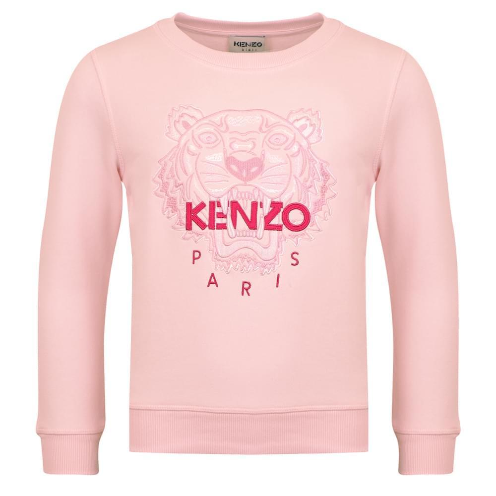商品Kenzo|Girls Pale Pink Tiger Sweatshirt,价格¥704-¥1243,第1张图片
