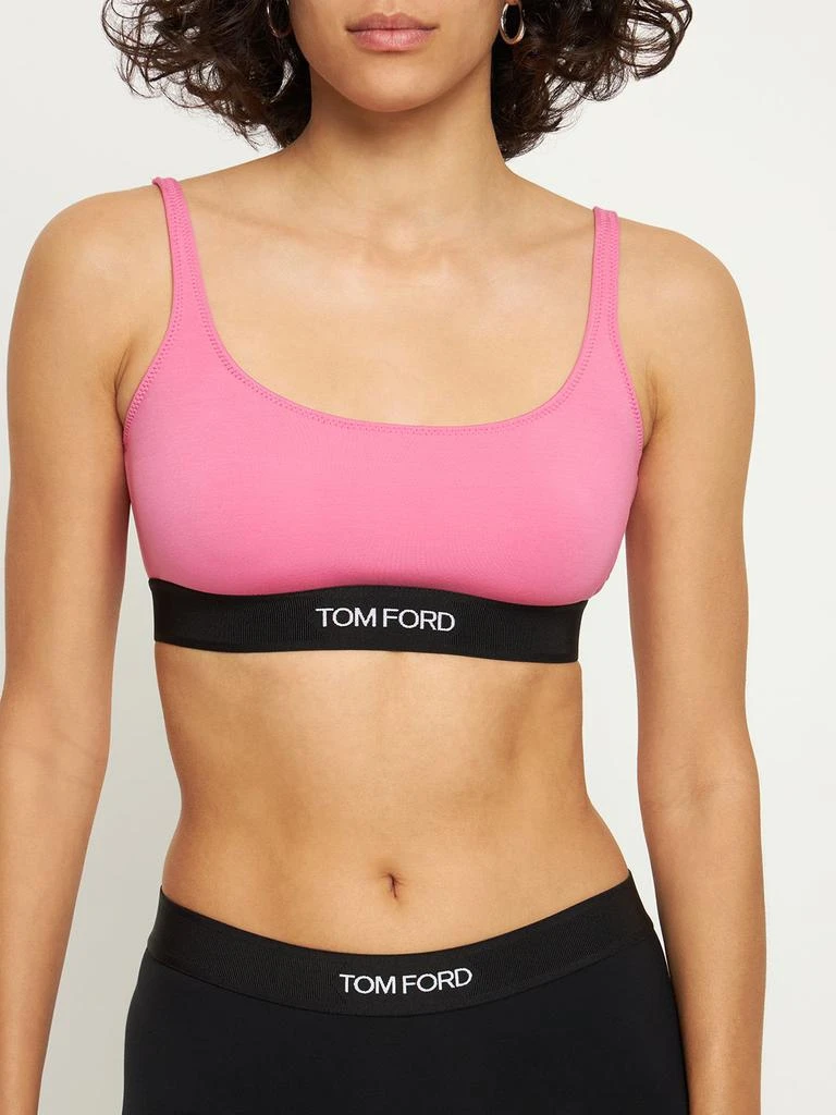 商品Tom Ford|Logo Modal Jersey Bra Top,价格¥886,第1张图片详细描述
