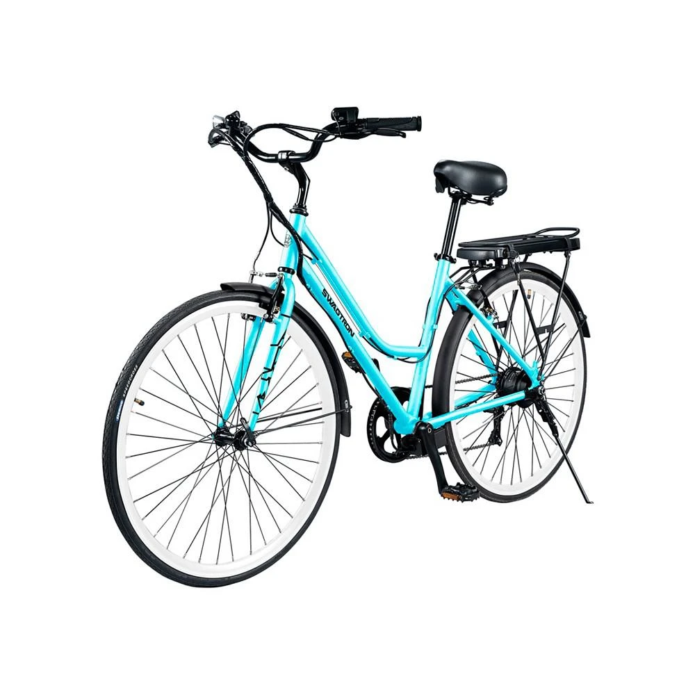 商品Swagtron|EB-9 Step-Through City E-Bike with Shimano 7-Speed Removable Battery,价格¥5958,第1张图片