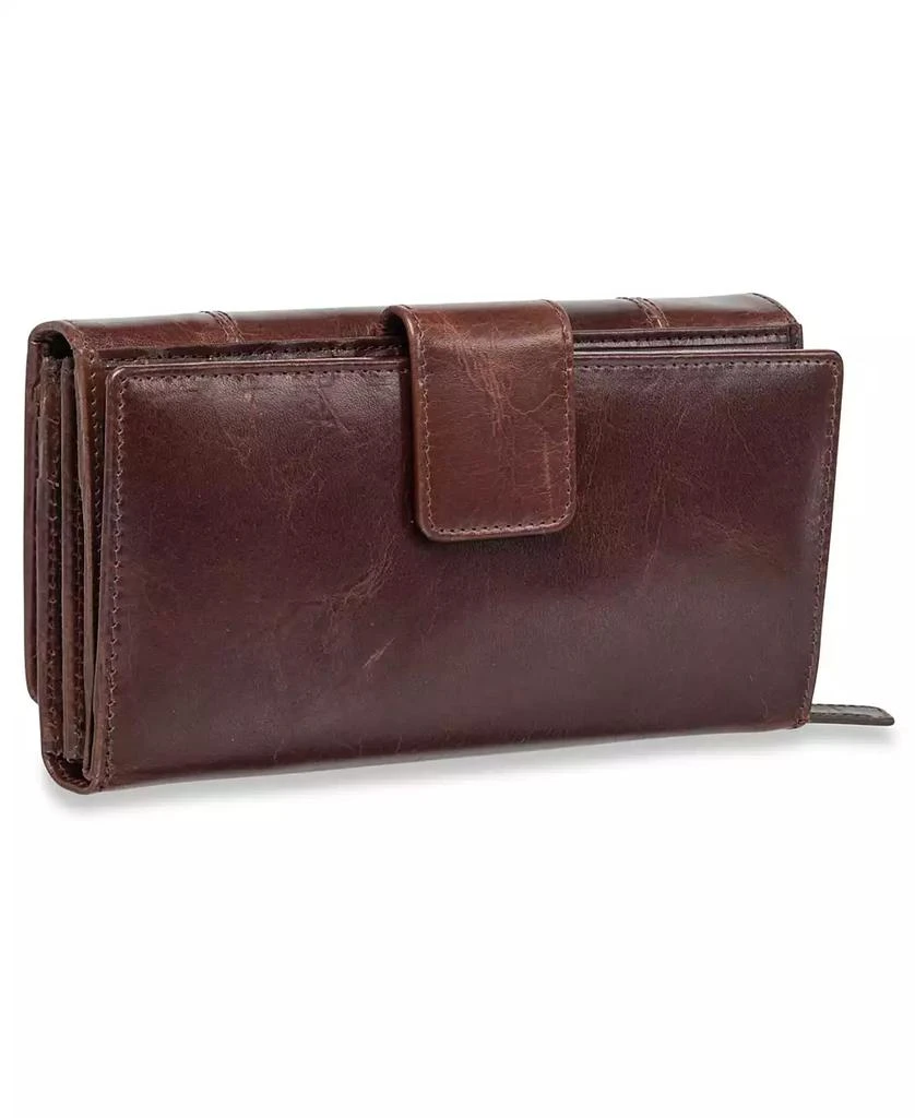 商品Mancini Leather Goods|Casablanca Collection RFID Secure Ladies Clutch Wallet,价格¥393,第4张图片详细描述