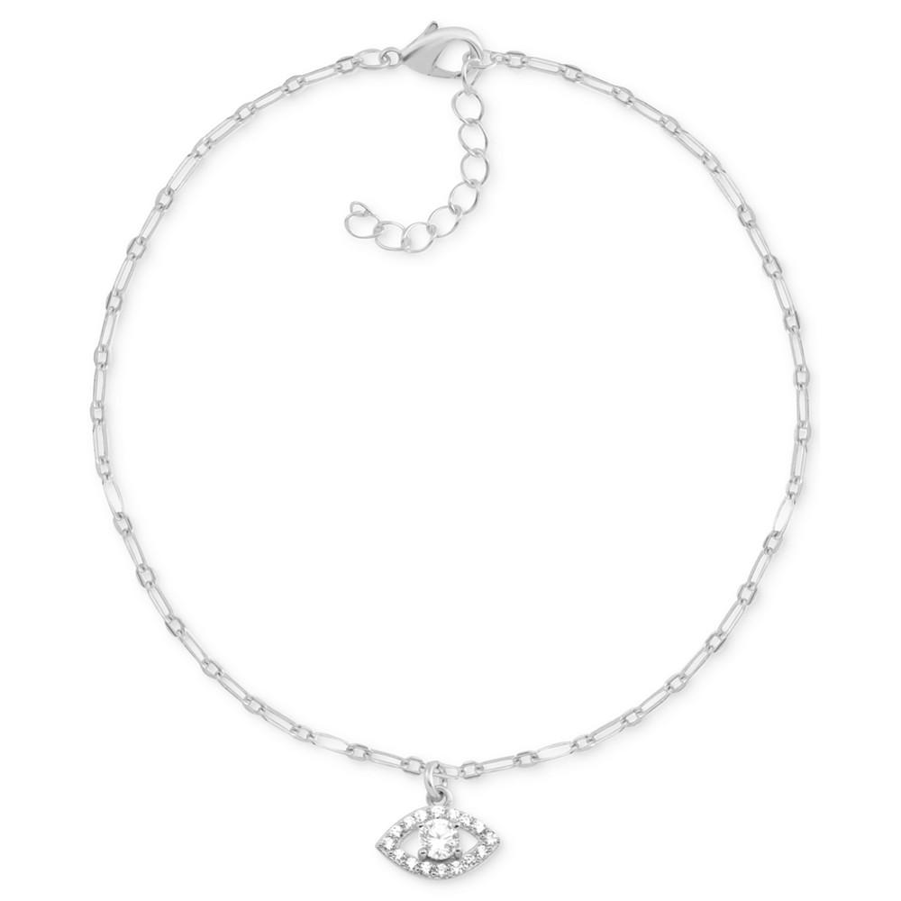 And Now This Crystal Evil Eye Anklet in Silver-Plate商品第1张图片规格展示