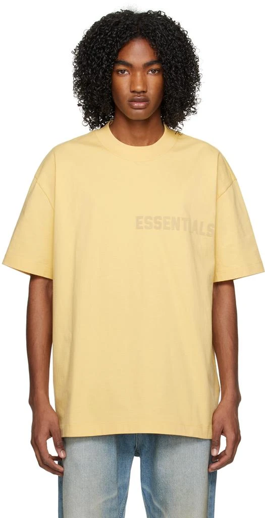 商品Essentials|2023春季新款 黄色纯棉平纹针织T恤,价格¥203,第1张图片