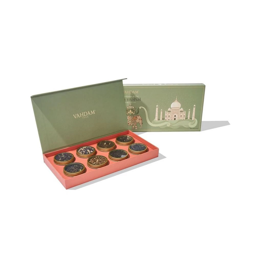 商品Vahdam Teas|Weekend at The Taj Mahal Gift Set - 8 Loose Leaf Teas,价格¥299,第1张图片