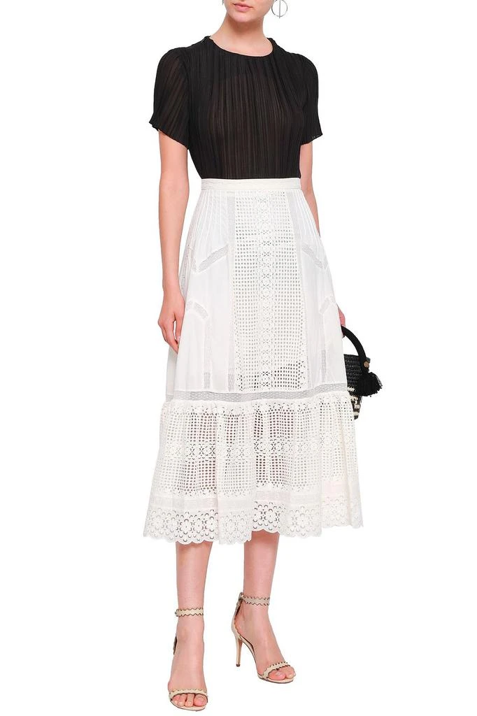 商品Zimmermann|Laelia broderie anglaise-paneled cotton midi skirt,价格¥2430,第2张图片详细描述