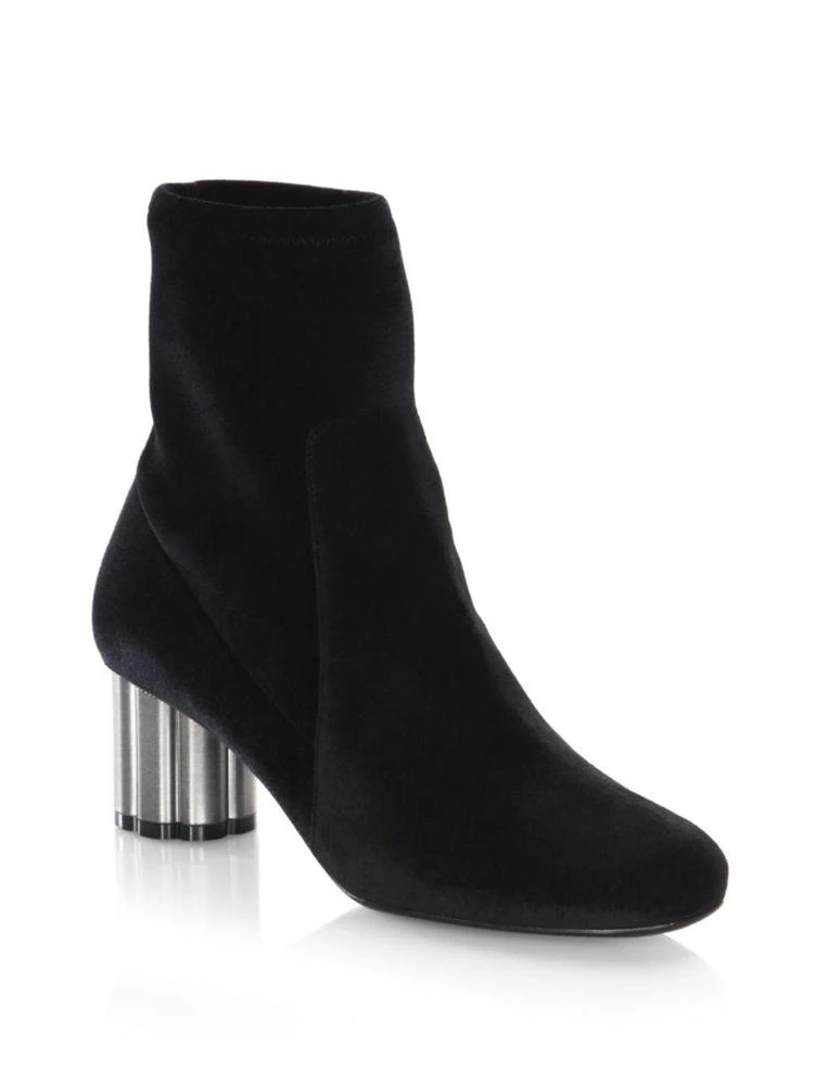 商品Salvatore Ferragamo|Tilt Velvet Booties,价格¥2681,第1张图片