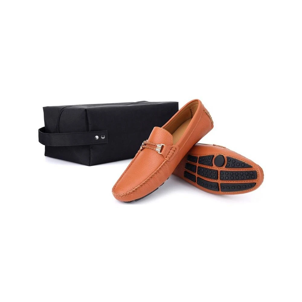 Men's Speckled Leather Casual Loafers 商品