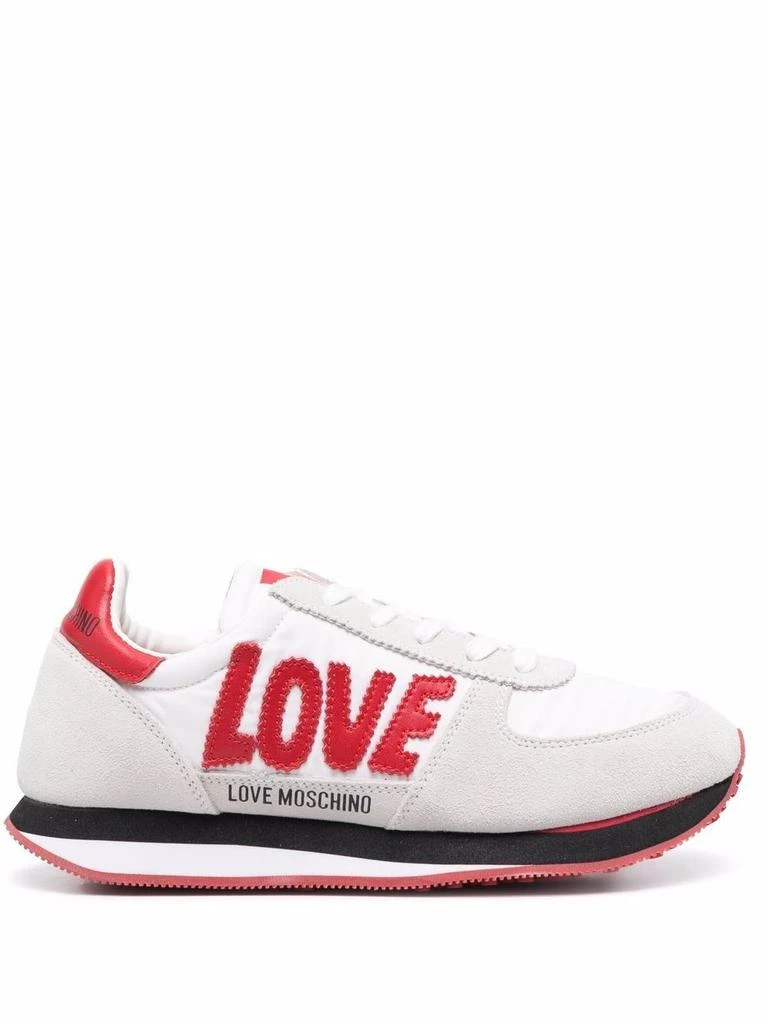 商品Love Moschino|Love Moschino Women's White Leather Sneakers,价格¥1944,第1张图片