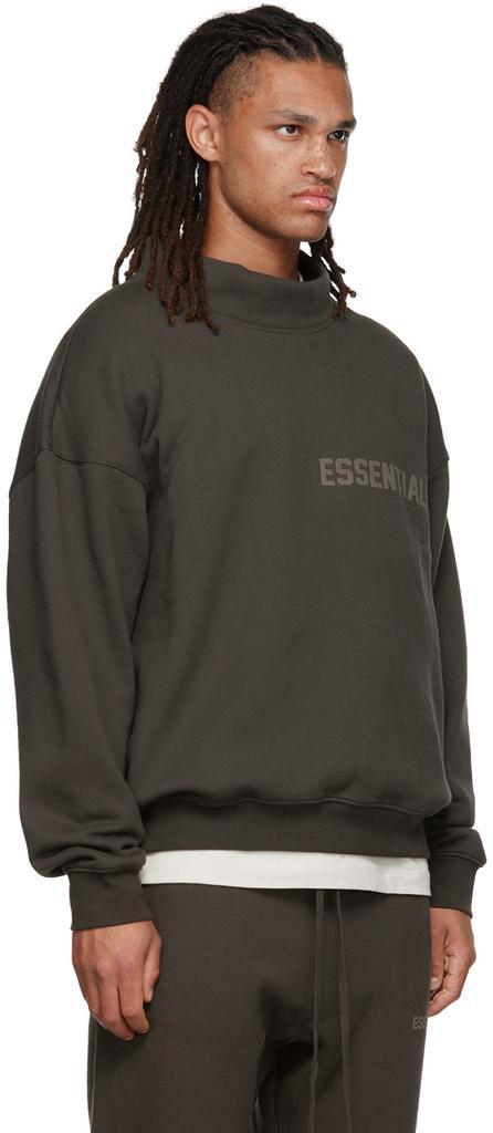 商品Essentials|Gray Mock Neck Sweatshirt,价格¥492,第4张图片详细描述