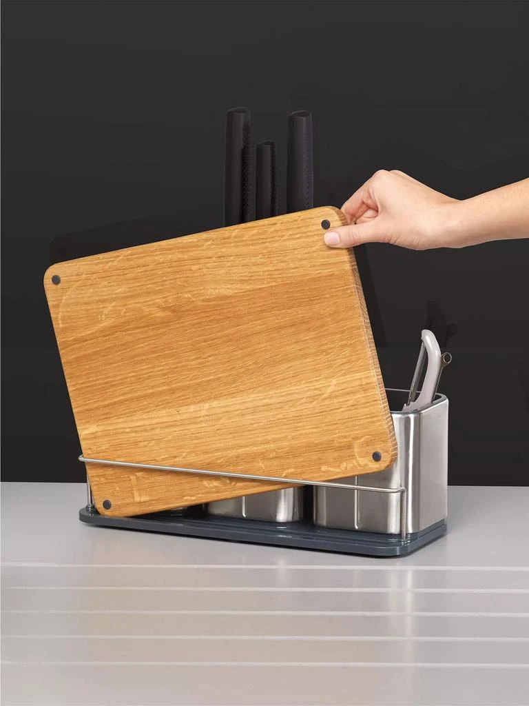 商品Joseph Joseph|Counterstore Organizer & Oak Chopping Board,价格¥675,第5张图片详细描述