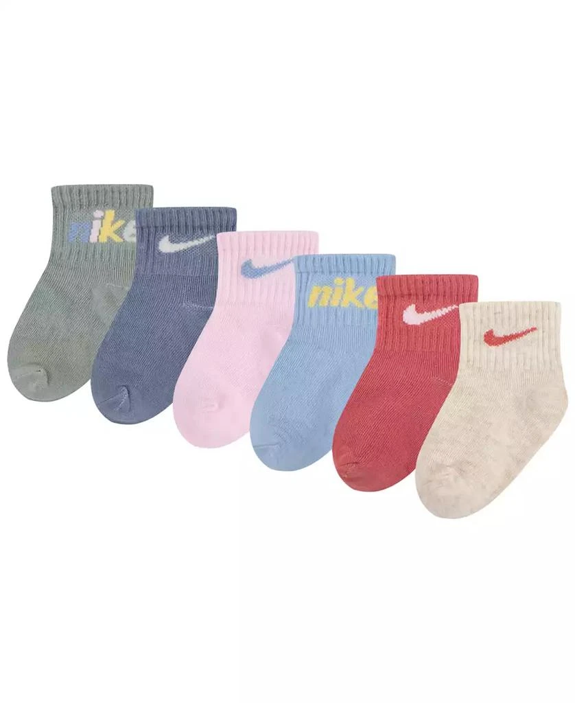 商品NIKE|Baby Boys or Girls E1D1 Ankle Fit Socks, Pack of 6,价格¥69,第1张图片