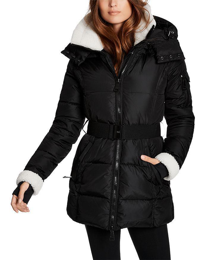 商品SAM.|Courtney Shearling Trim Hooded Puffer Coat,价格¥6513,第6张图片详细描述