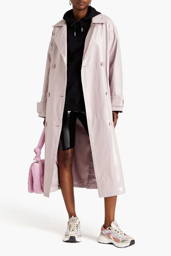 商品STAND STUDIO|Katharina faux patent-leather trench coat,价格¥1677,第2张图片详细描述