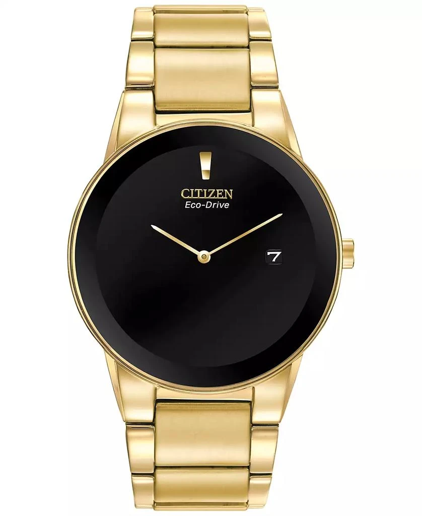 商品Citizen|Men's Axiom Eco-Drive Gold-Tone Stainless Steel Bracelet Watch 40mm AU1062-56E,价格¥2258,第1张图片