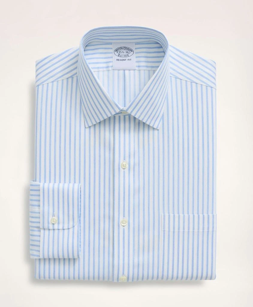 商品Brooks Brothers|Stretch Regent Regular-Fit Dress Shirt, Non-Iron Twill Stripe  Ainsley Collar,价格¥496,第3张图片详细描述