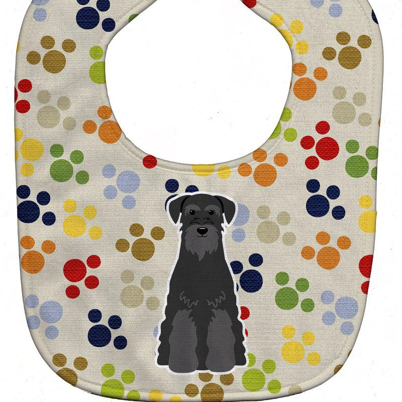 商品Caroline's Treasures|Pawprints Standard Schnauzer Black Baby Bib,价格¥83,第1张图片