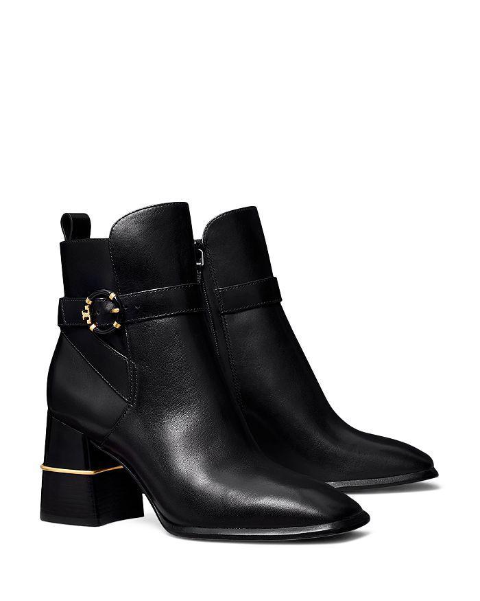 商品Tory Burch|Women's Logo Buckle High Block Heel Booties,价格¥3660,第3张图片详细描述