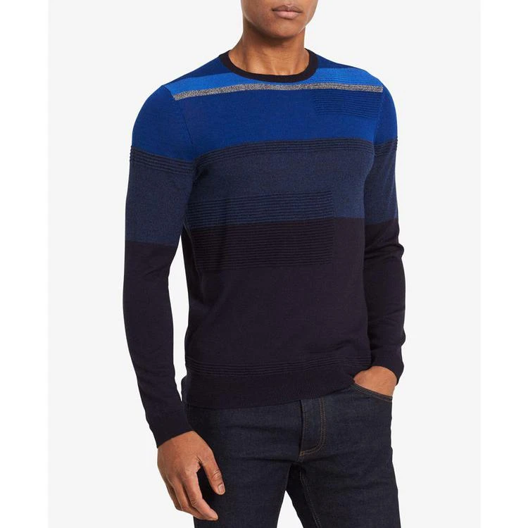 商品Calvin Klein|Men's Texture Stripe Merino Sweater,价格¥201,第2张图片详细描述