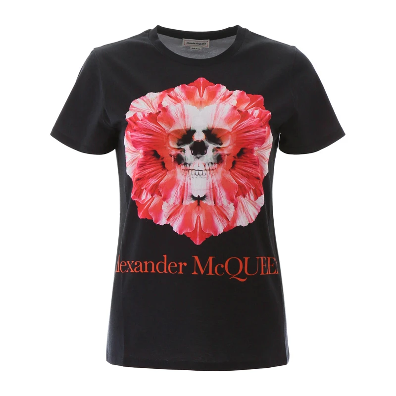商品Alexander McQueen|ALEXANDER MCQUEEN 印花女士T恤 610996-QZAA8-0901,价格¥1691,第1张图片
