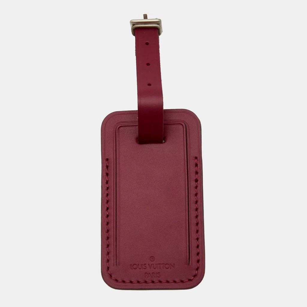 商品[二手商品] Louis Vuitton|Louis Vuitton Burgundy Leather Luggage Name Tag,价格¥1106,第1张图片