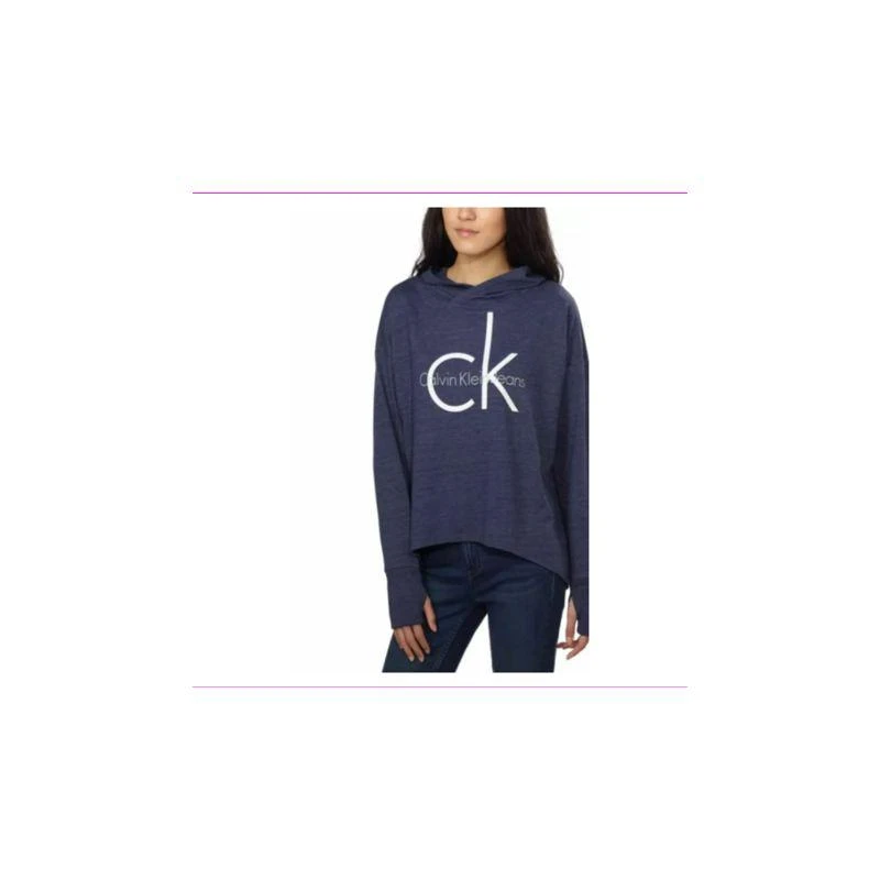 商品Calvin Klein|美国直邮Calvin Klein/CK女装LOGO连帽长袖T直邮,价格¥326,第1张图片