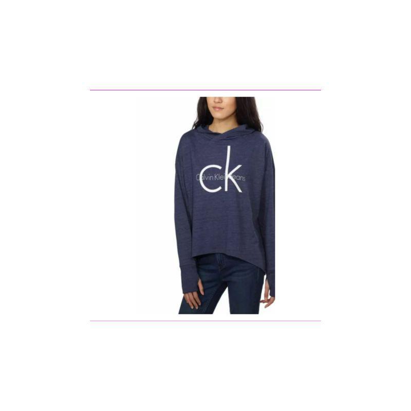 商品Calvin Klein|美国直邮Calvin Klein/CK女装LOGO连帽长袖T直邮,价格¥325,第1张图片