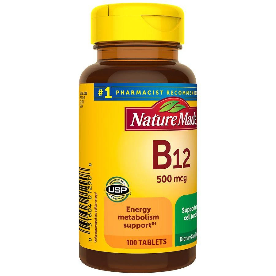 商品Nature Made|Vitamin B12 500 mcg Tablets,价格¥100,第5张图片详细描述