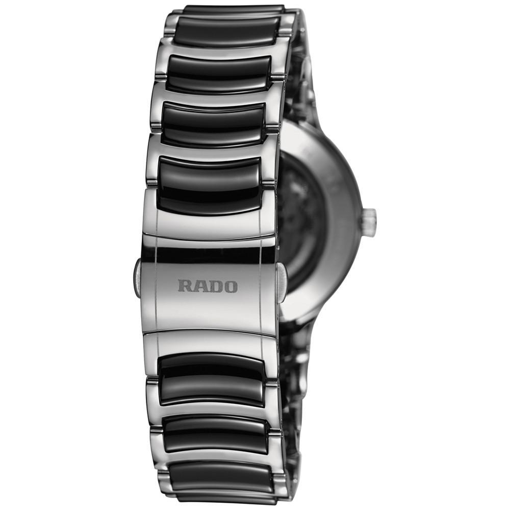 商品Rado|Men's Swiss Automatic Centrix Open Heart Two-Tone Stainless Steel & High Tech Ceramic Bracelet Watch 38mm R30178152,价格¥14854,第5张图片详细描述