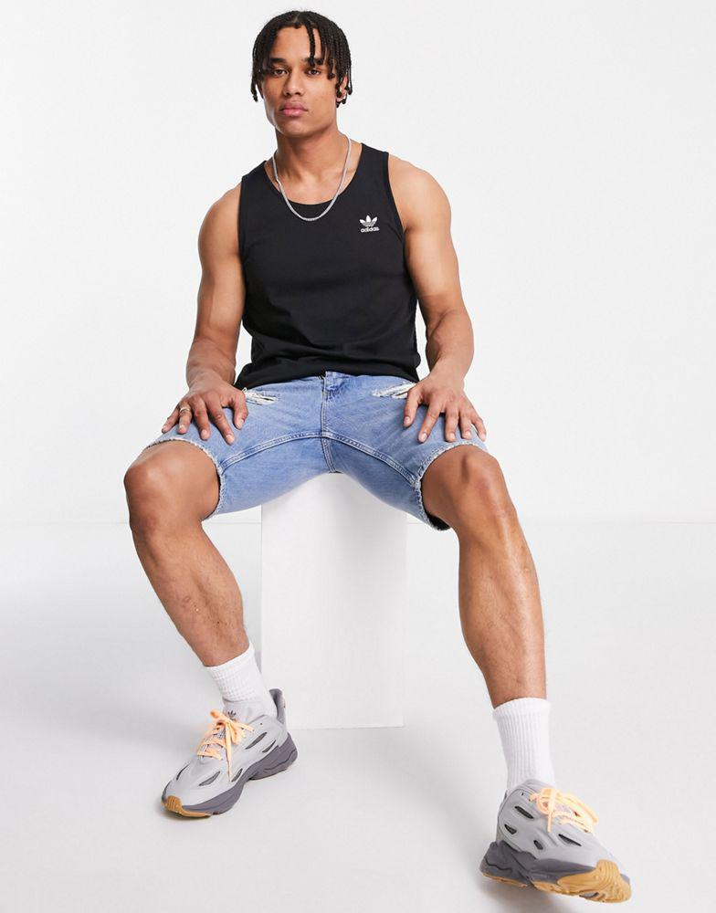 adidas Originals Essentials tank top in black商品第4张图片规格展示