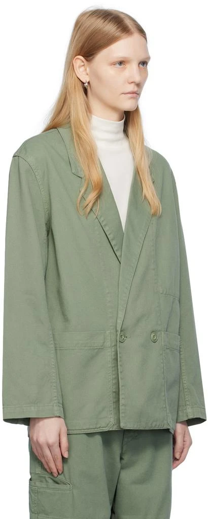 商品Lemaire|Green Garment-Dyed Denim Blazer,价格¥2228,第2张图片详细描述