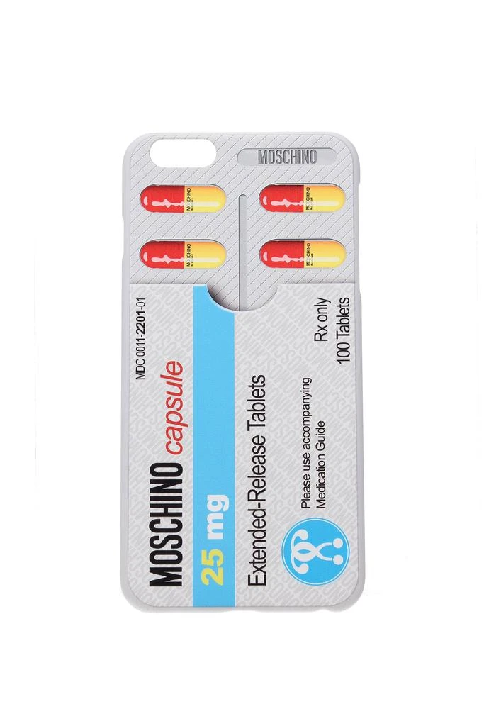商品Moschino|iPhone cover iphone 6/6s plus Plastic Gray,价格¥420,第1张图片