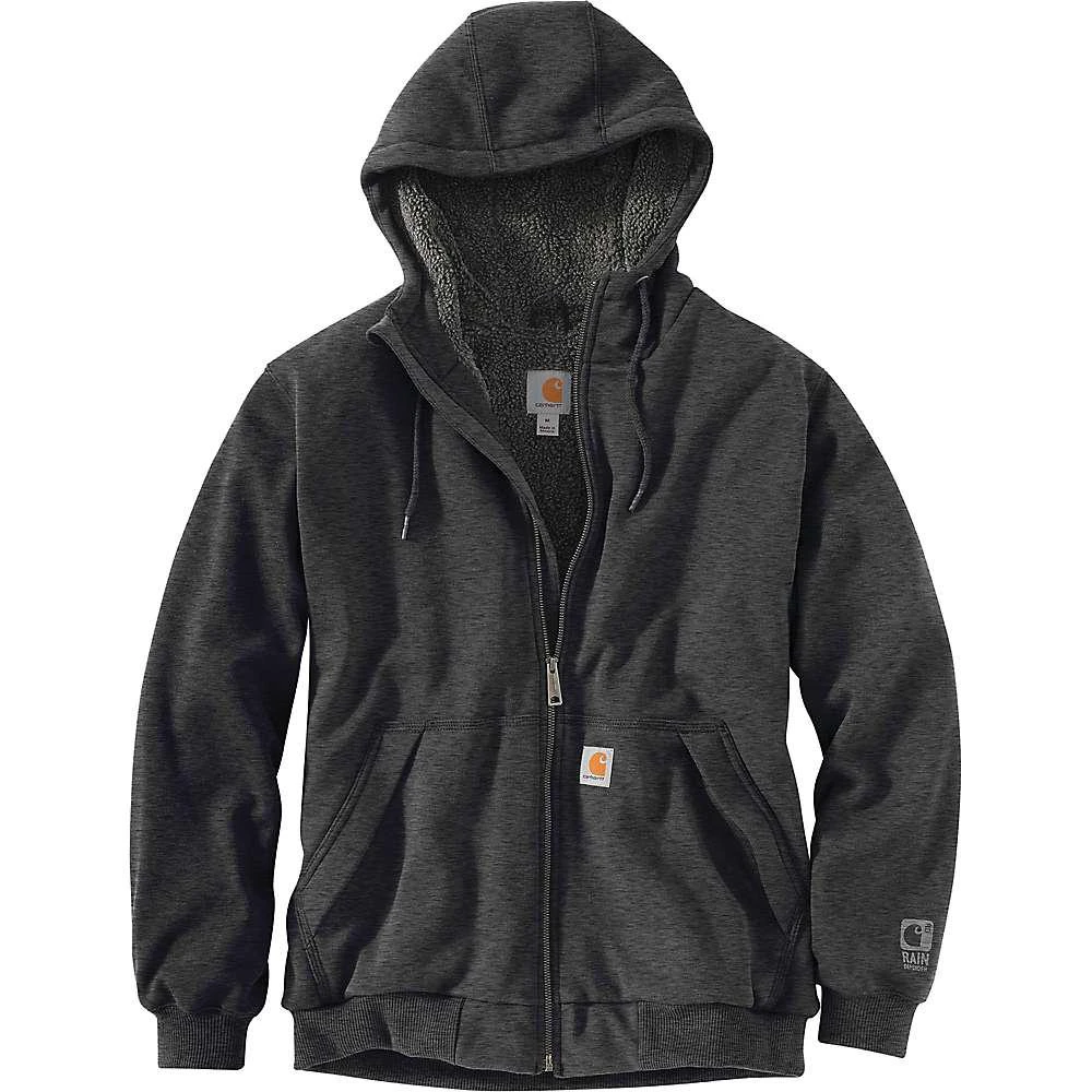 商品Carhartt|Carhartt Men's Rain Defender Relaxed Fit Midweight Sherpa-Lined Full-Zip Hooded Sweatshirt,价格¥610,第1张图片