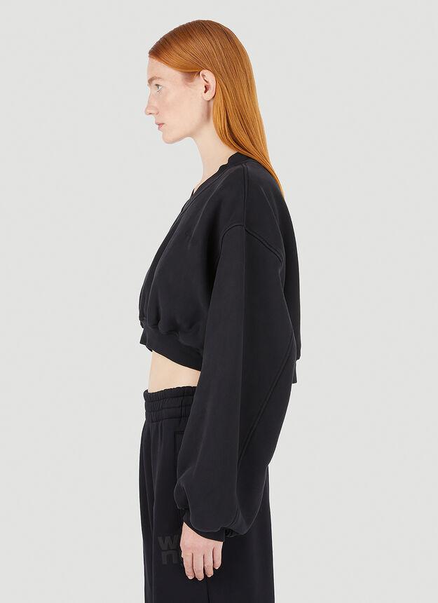 Cropped Sweatshirt in Black商品第3张图片规格展示