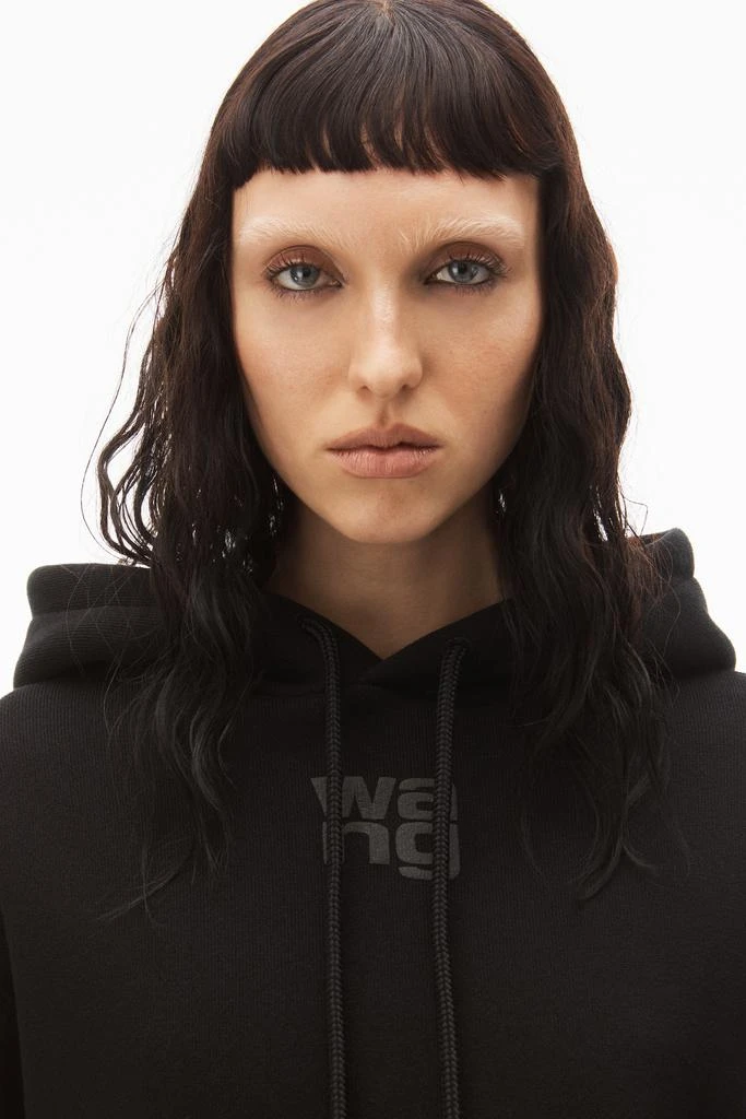 商品Alexander Wang|PUFF LOGO HOODIE IN STRUCTURED TERRY,价格¥2483,第4张图片详细描述