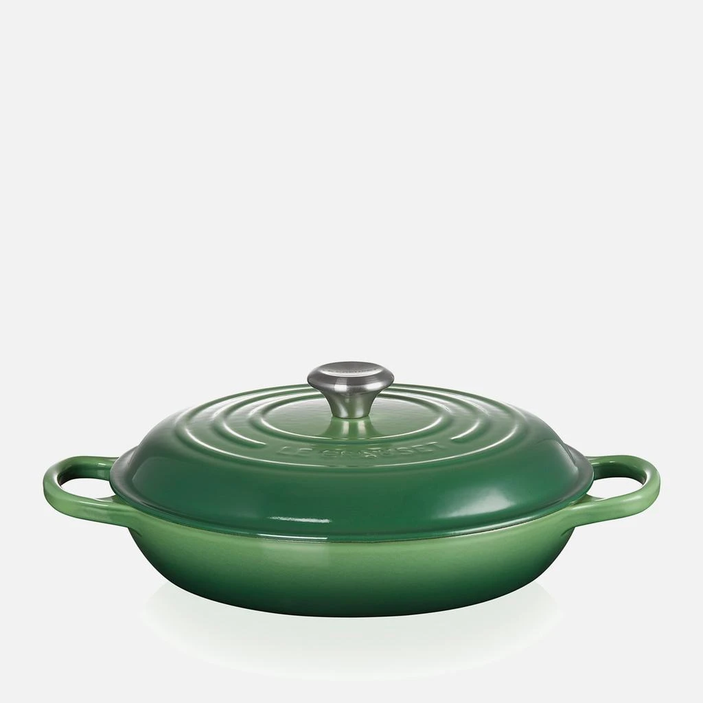 商品Le Creuset|Signature Cast Iron Shallow Casserole - 30cm - Bamboo Green,价格¥2373,第1张图片