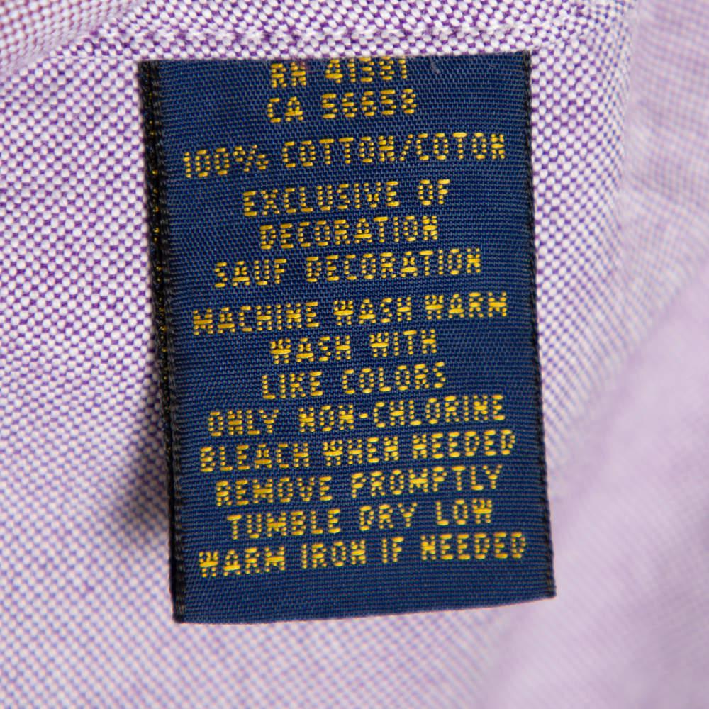 Ralph Lauren Purple Cotton Short Sleeve Button Front Shirt XL商品第6张图片规格展示