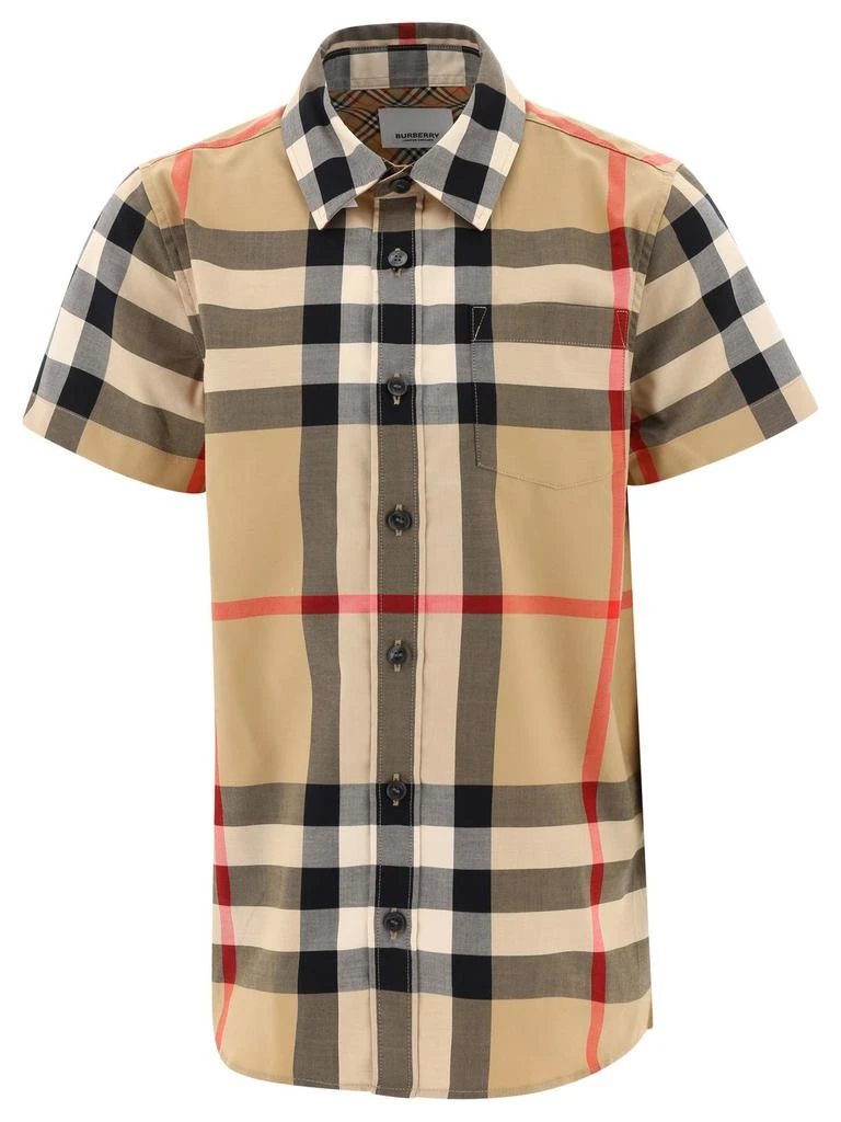 商品Burberry|Burberry Kids Vintage Checked Short-Sleeved Shirt,价格¥1040-¥1777,第1张图片